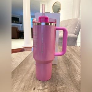 Stanley x Starbucks Winter Pink Sparkle Tumbler